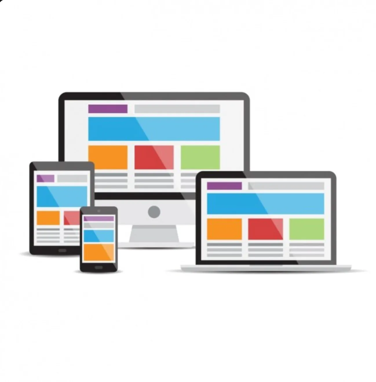 Mobile device icon representing responsive layout